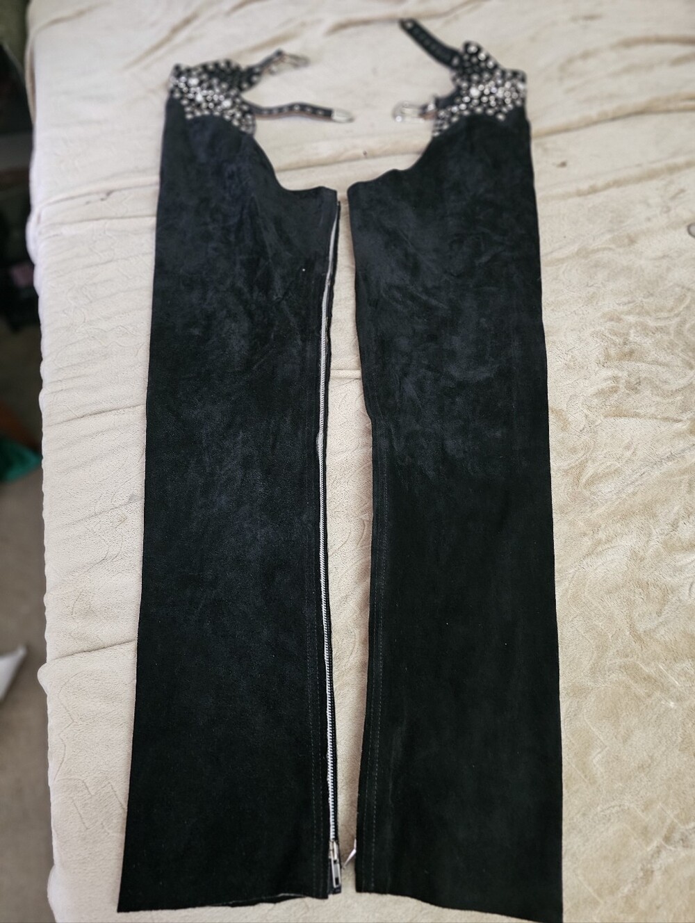 Women's Chaps Black 100% Genuine Suede
